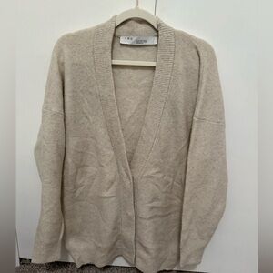 IRO Women's Aelta Wool Blend Snap Front Cardigan in Tan, Size Small